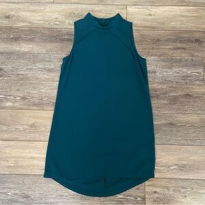 Leith Teal Mockneck Dress